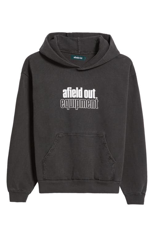 Afield Out Hardware Cotton Graphic Hoodie In Black