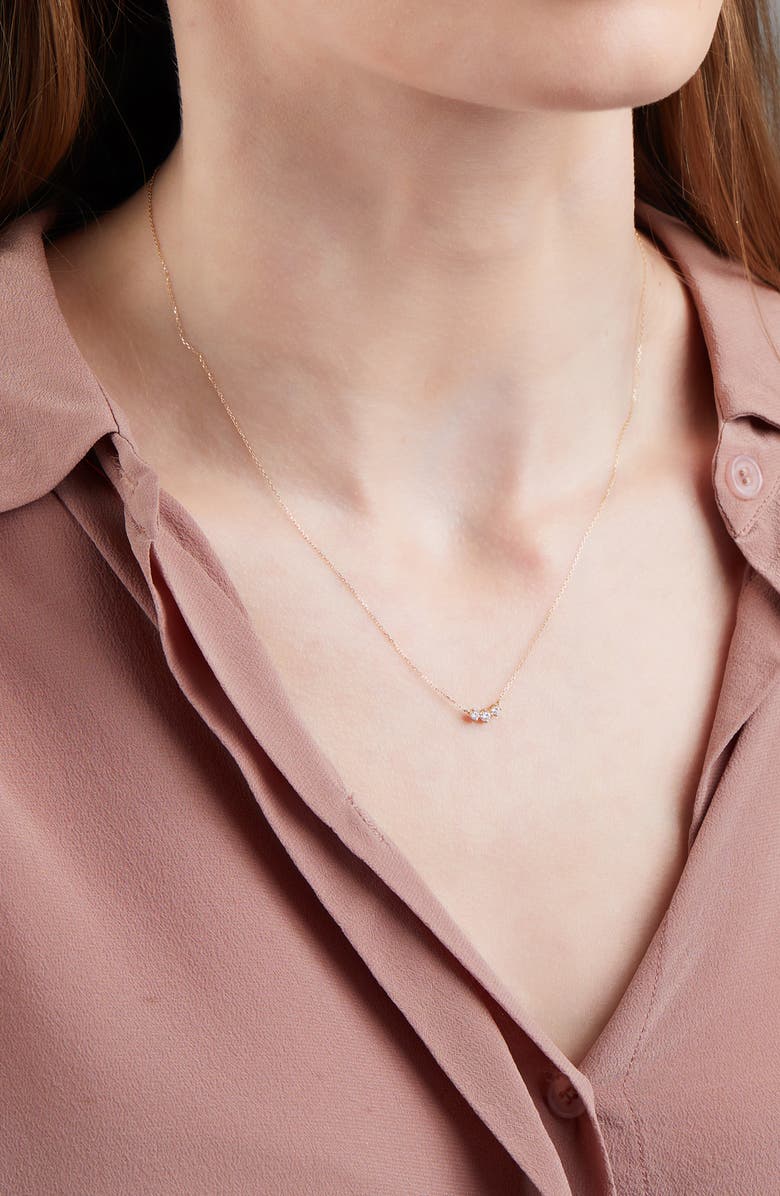 Bony Levy Rita Diamond Curved Pendant Necklace, Alternate, color, 