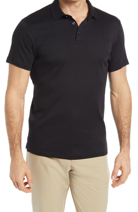 Mens black short sleeve polo shirts best sale