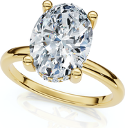 Bliss Diamond 2 1/10Ct Oval Diamond Side Halo Engagement Ring 14k Gold or Platinum Lab Grown