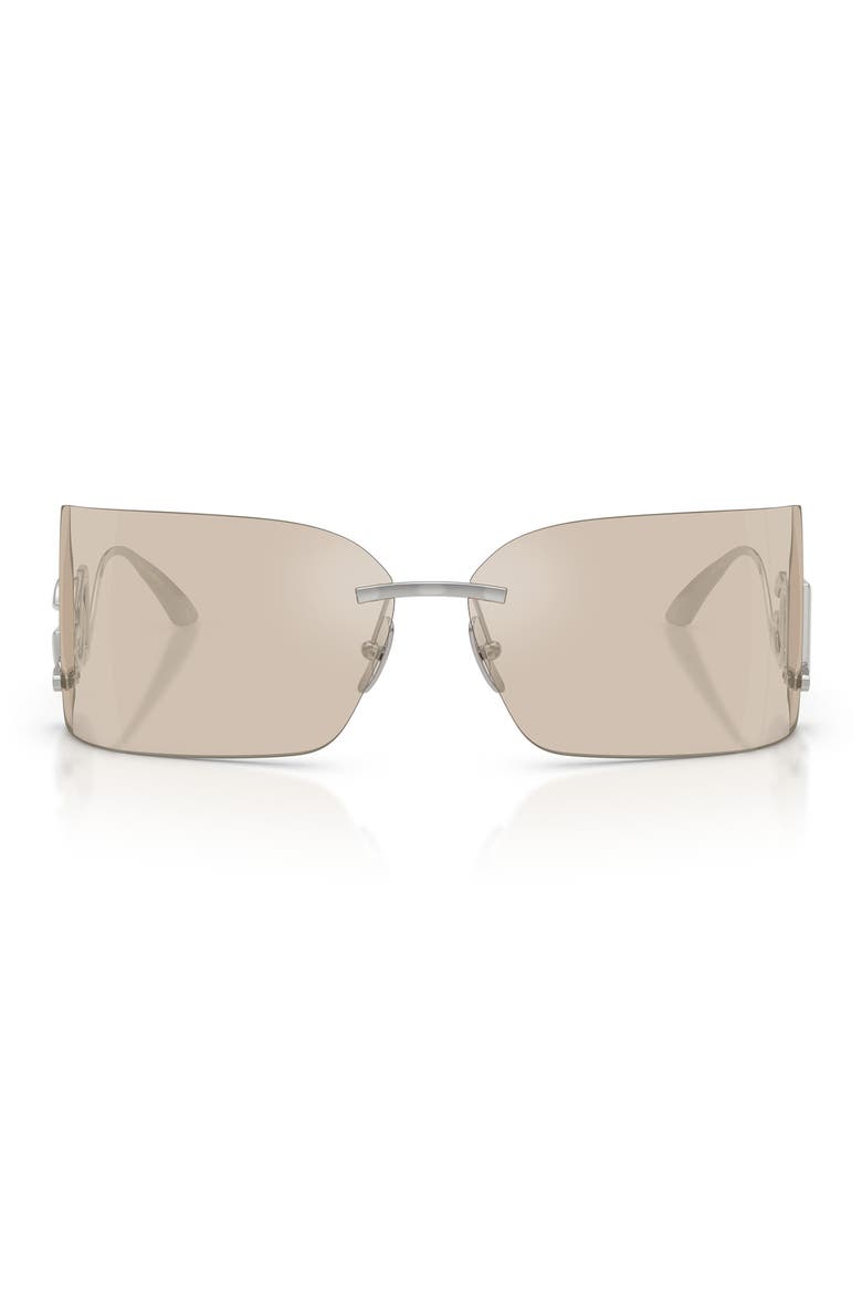 79mm Oversize Rectangular Sunglasses, Main, color, SILVER