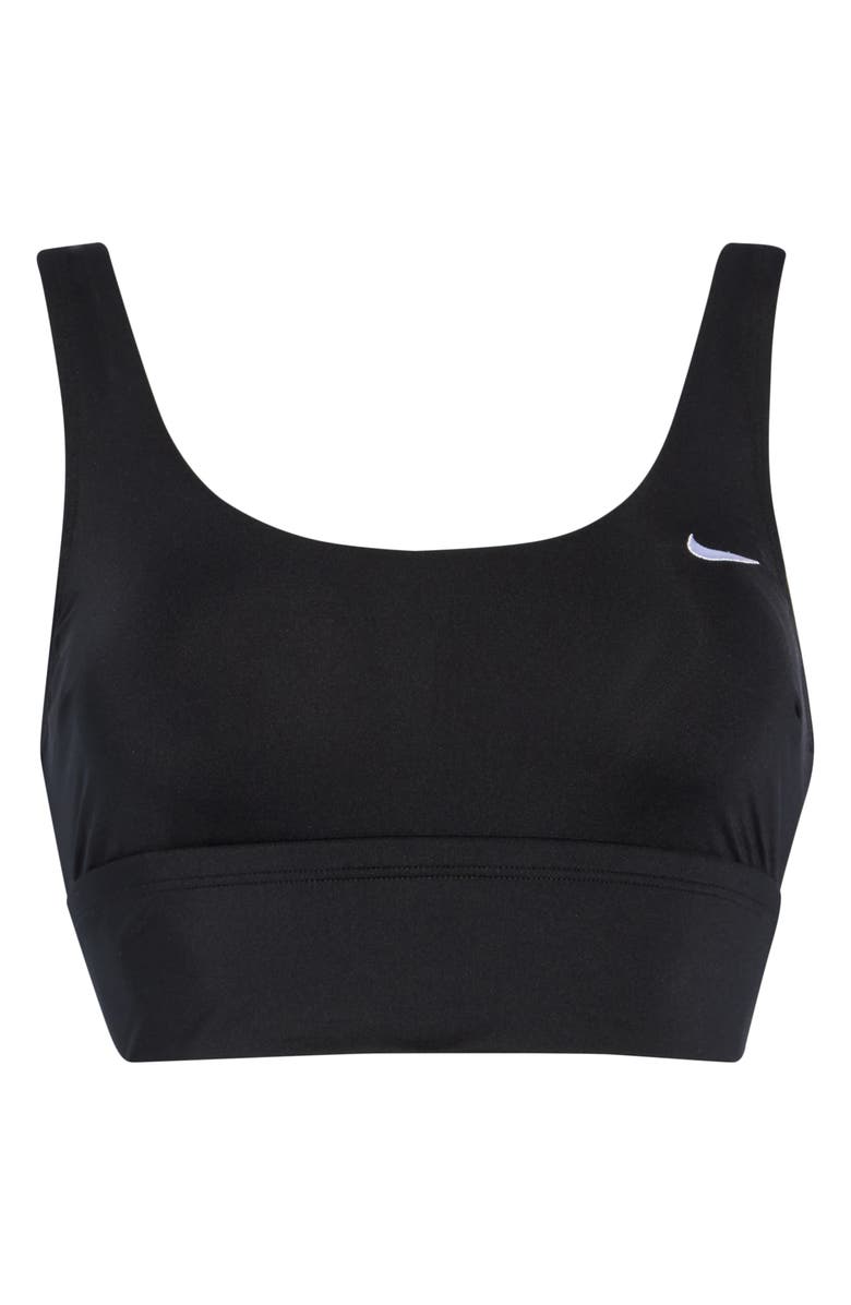 Nike Scoop Neck Midkini Top, Main, color, Black