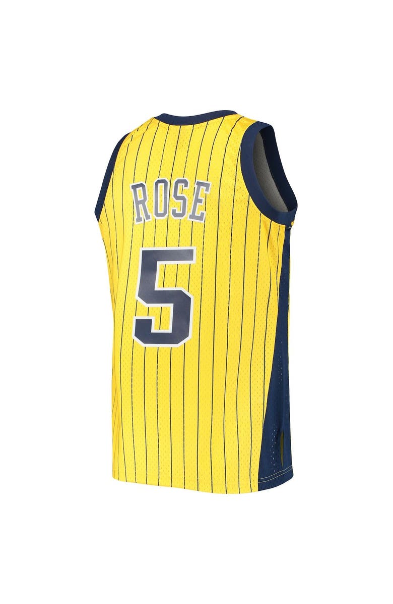 Mitchell & Ness Men's Mitchell & Ness Jalen Rose Gold Indiana Pacers 1999-00 Hardwood Classics Swingman Jersey, Alternate, color, 