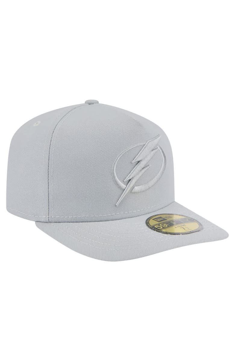 New Era Men's New Era Gray Tampa Bay Lightning Color Pack A-Frame 59FIFTY Fitted Hat, Alternate, color, 