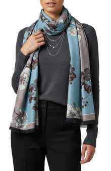 SAACHI Botanical Reversible Print Scarf
