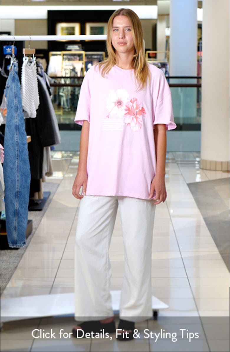 Hibiscus Haven Oversize Organic Cotton Graphic T-Shirt