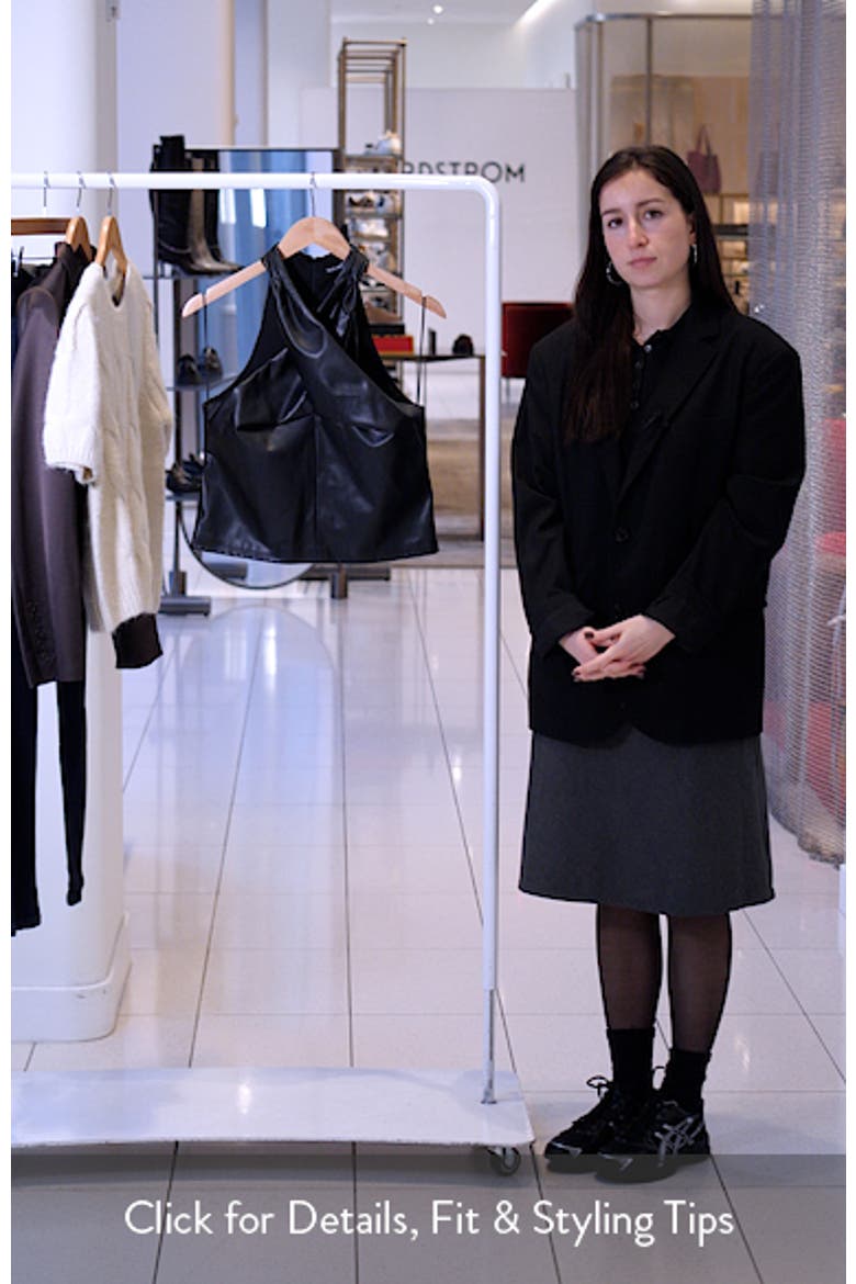 Marcelle Faux Leather Halter Top video