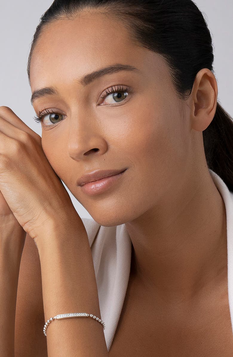 LAGOS Caviar Spark Diamond Bar Chain Bracelet, Alternate, color, Silver