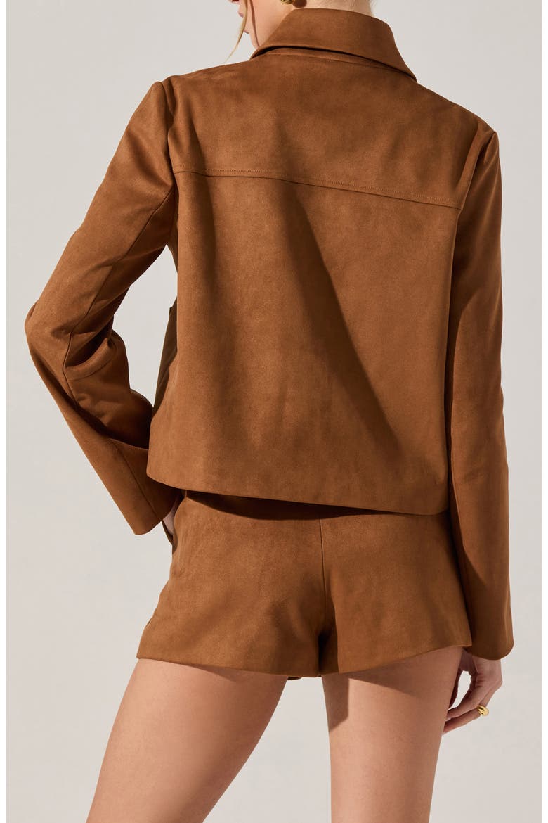 Jude Faux Suede Jacket, Alternate, color, CAMEL
