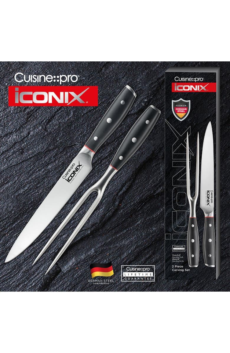 Cuisine::pro<sup>®</sup> iconiX<sup>®</sup> Carving Knife Set, Alternate, color, Black