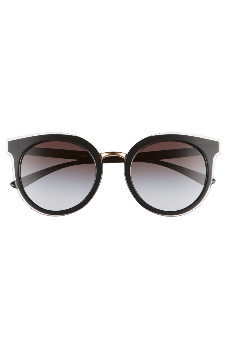 Dolce&Gabbana 52mm Polarized Round Cat Eye Sunglasses, Alternate, color, 