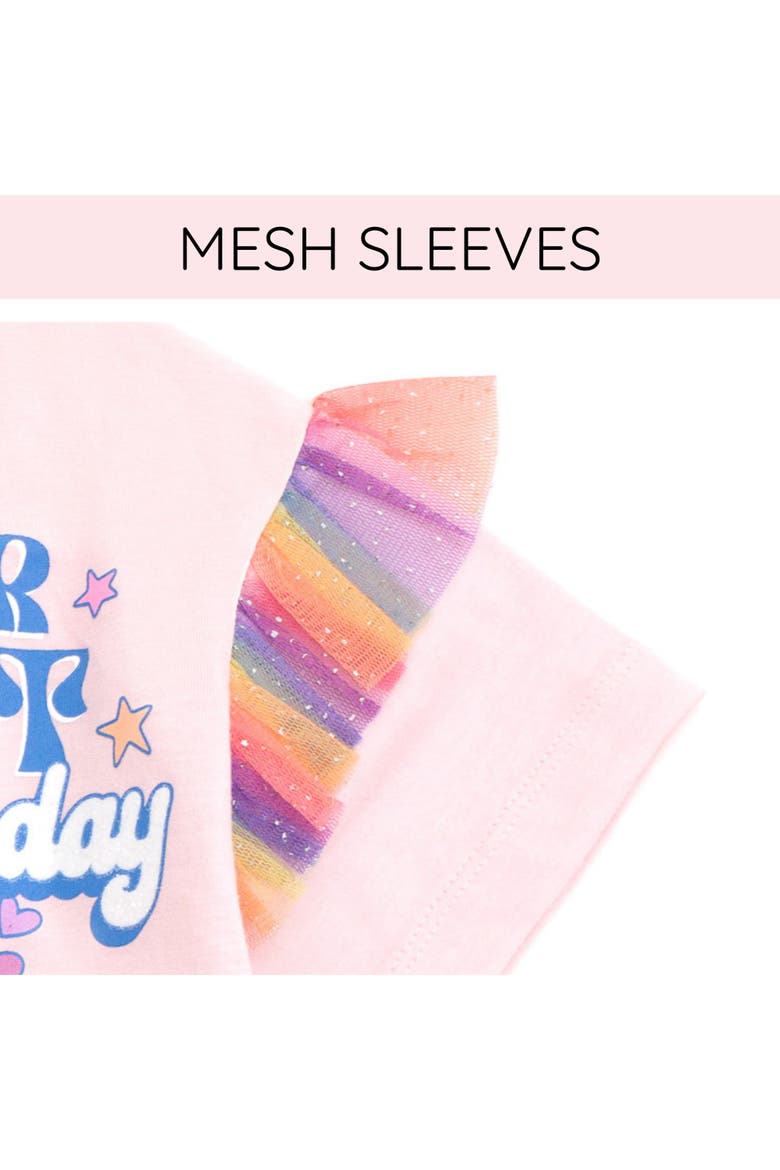 Lilo & Stitch Birthday Graphic T-Shirt, Alternate, color, Angel Light Pink
