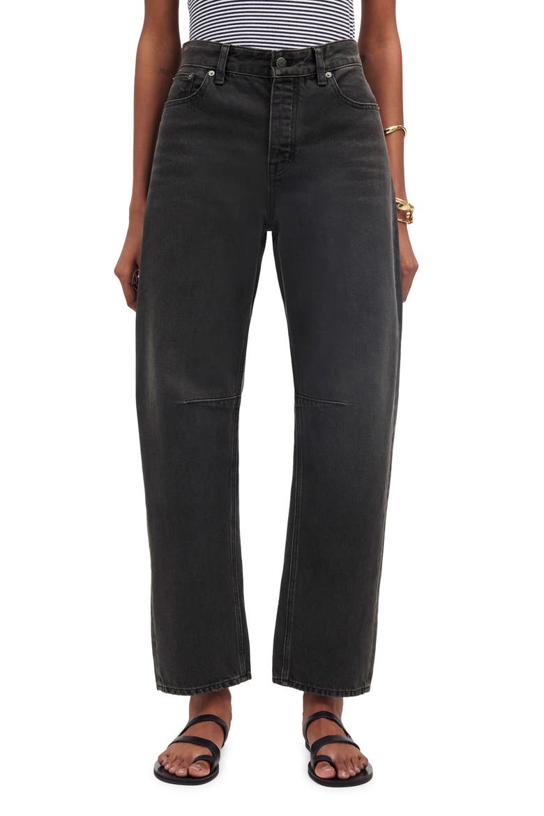 The Darted Barrel Leg Jeans, Main, color, OLENDA WASH