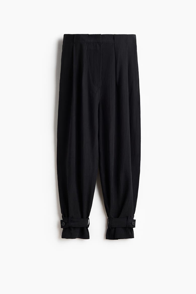 Balloon Trousers, Alternate, color, Black