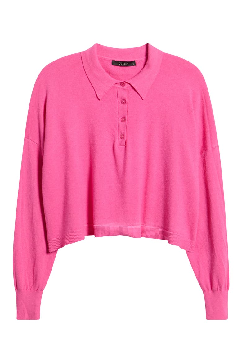 Floyd Polo Sweater, Alternate, color, FUCHSIA