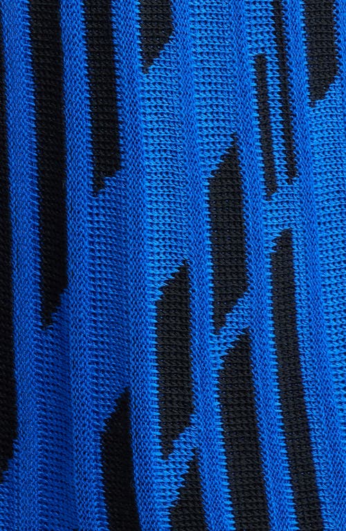 Ming Wang Dual Tone Rib Knit Jacket In Blue