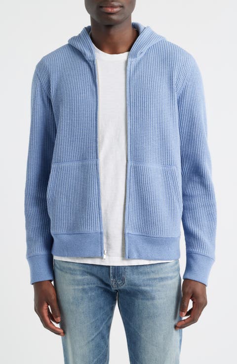 Kenton Waffle Knit Zip-Up Hoodie