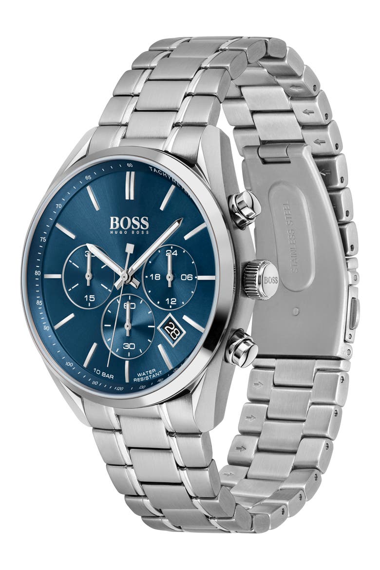 Champion Chronograph Bracelet Watch, 44mm, Alternate, color, SILVER