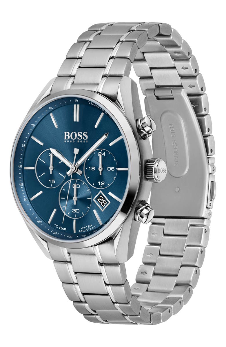 BOSS Champion Chronograph Bracelet Watch, 44mm, Alternate, color, 