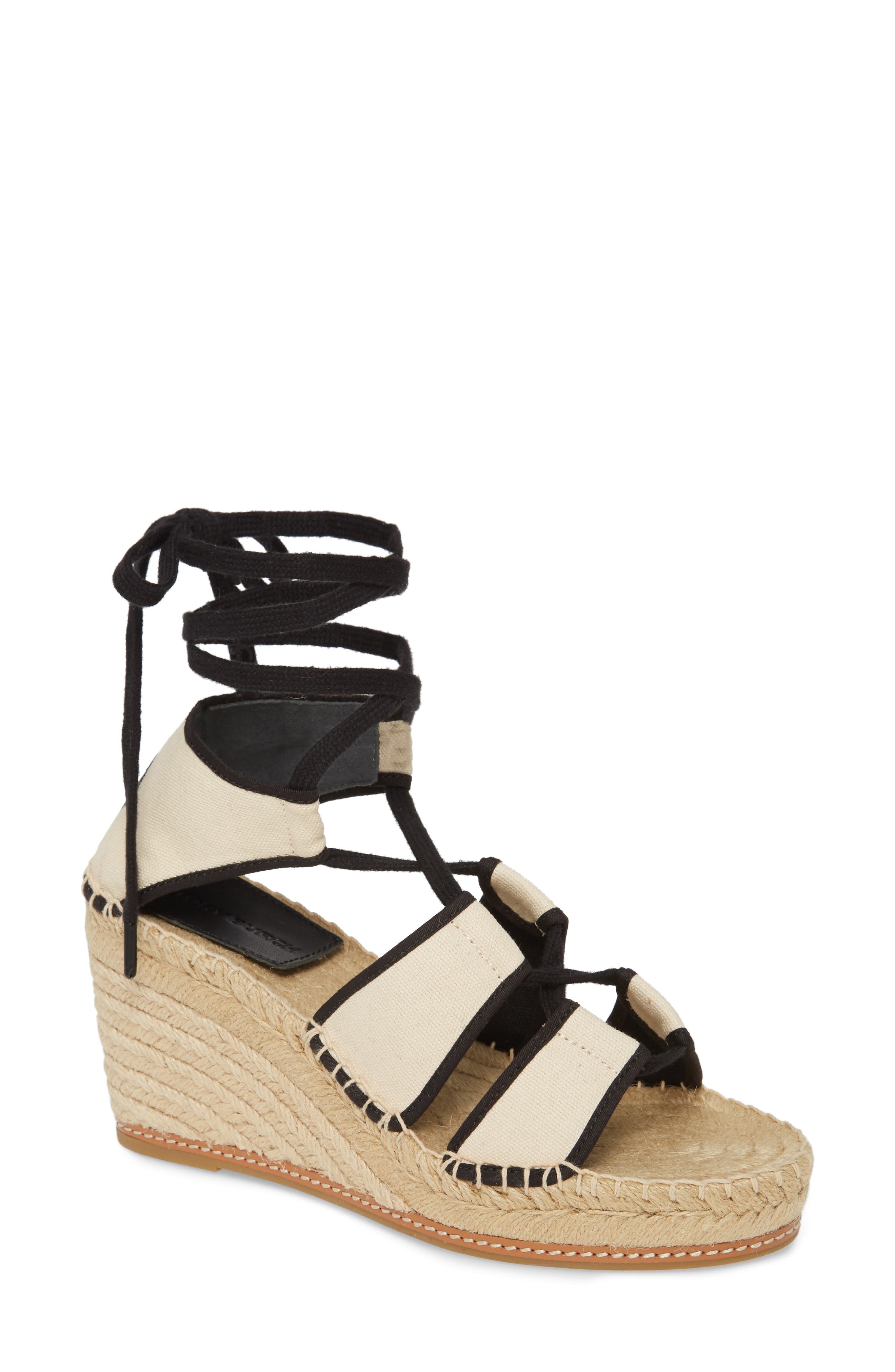 Tory Burch Ankle Tie Wedge Espadrille, Main, color, 