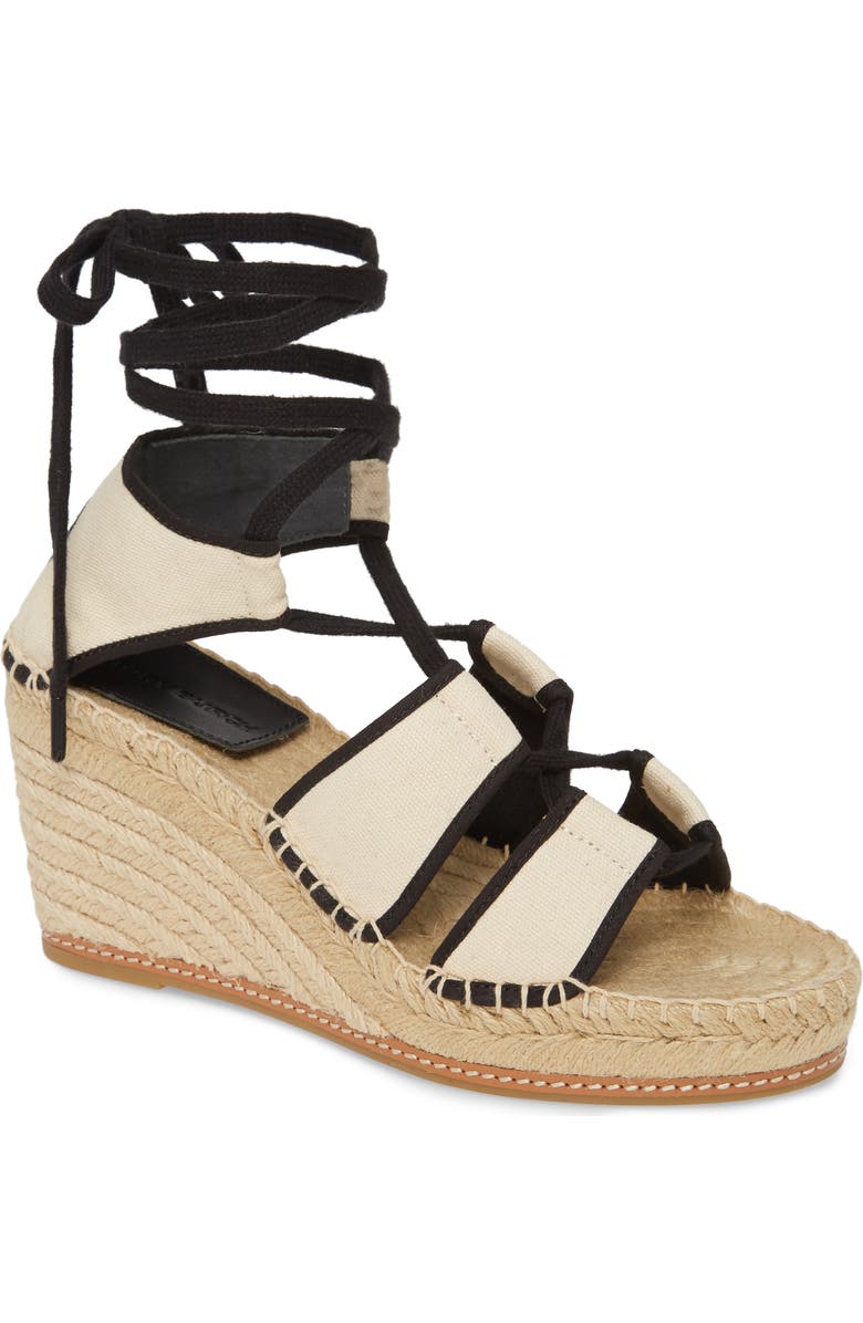Tory Burch Ankle Tie Wedge Espadrille, Main, color,