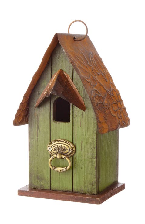 Rustic Garden Distressed Solid Wood Decorative Bird House