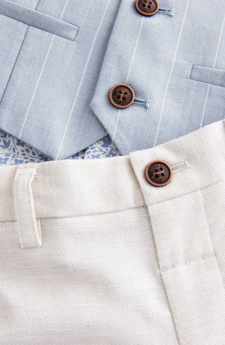 NEXT Kids' Short Sleeve Button-Up Shirt, Bow Tie, Vest & Shorts Set, Alternate, color, Blue