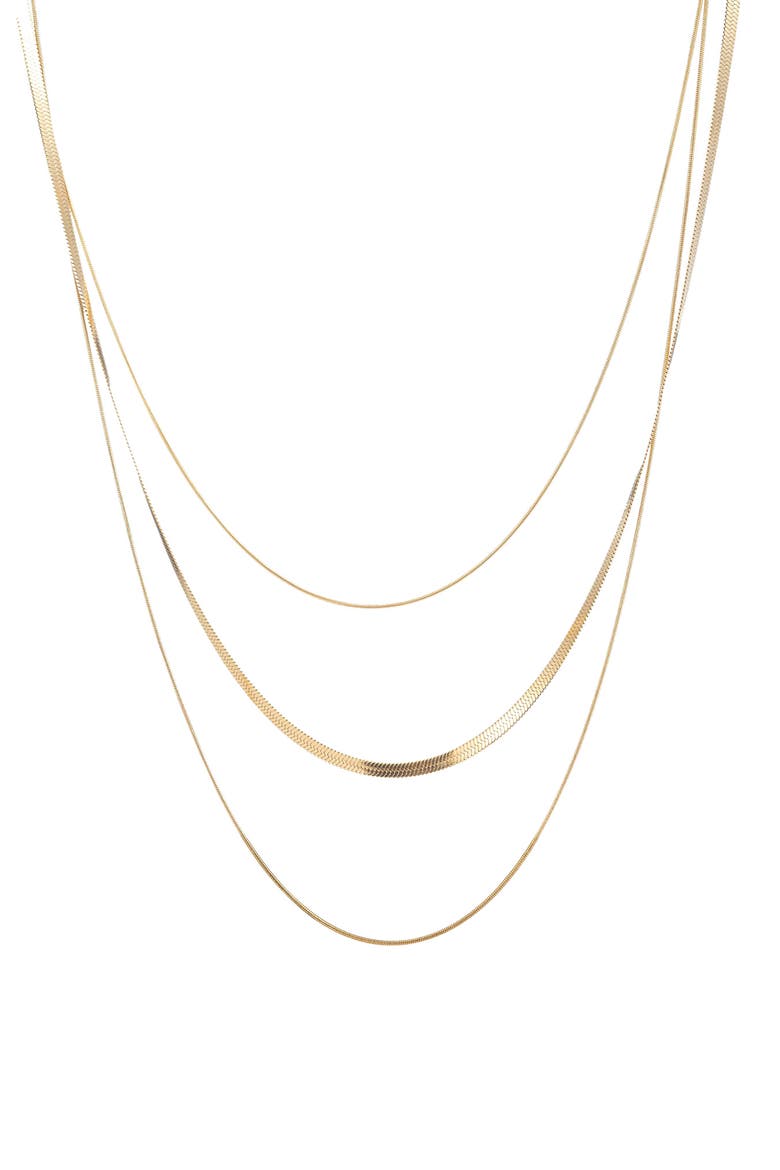 Amaya 3-Tier Necklace, Main, color, GOLD