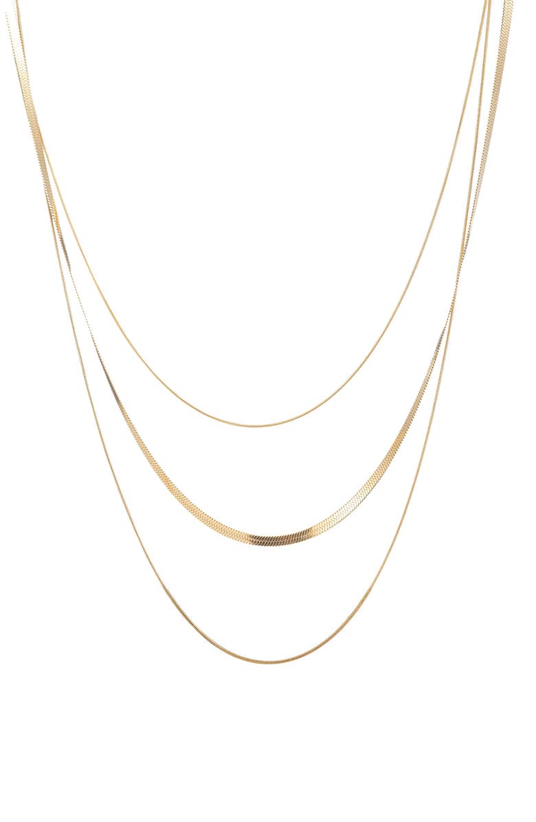 EYE CANDY LOS ANGELES Amaya 3-Tier Necklace, Main, color, Gold