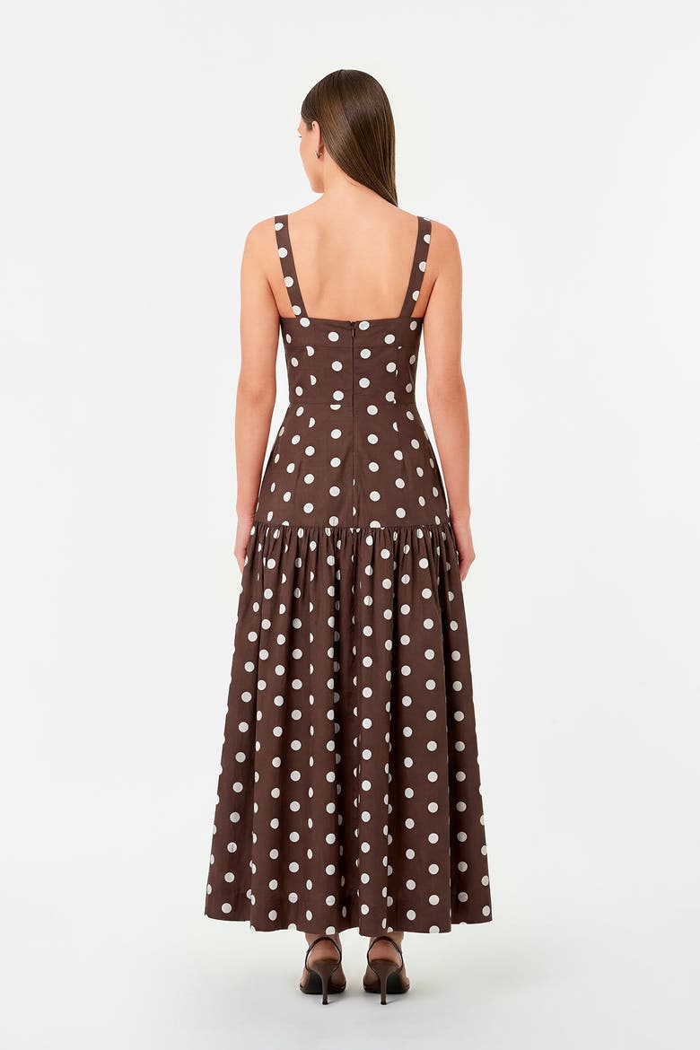 Valeria Dress, Alternate, color, MOCHA POLKA DOT