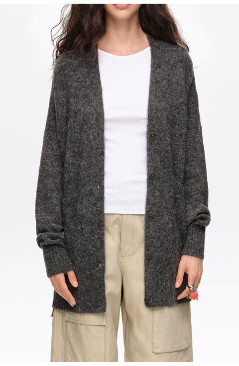 Long Alpaca Blend Cardigan