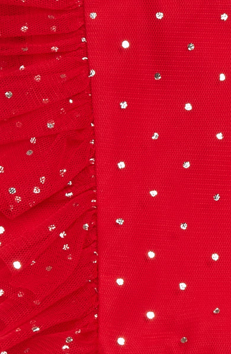 Pippa & Julie Foil Dot Mesh Party Dress & Bloomers Set, Alternate, color,