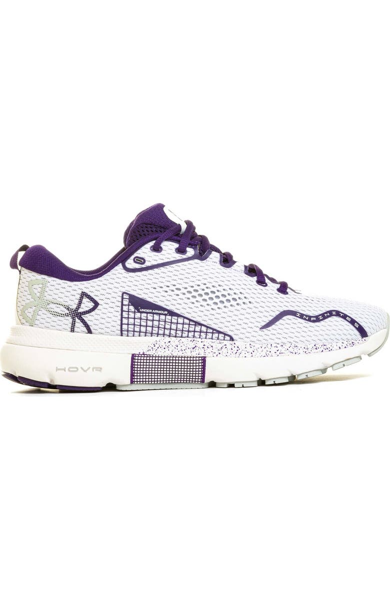 Under Armour White Northwestern Wildcats Infinite 5 Running Shoes, Alternate, color,