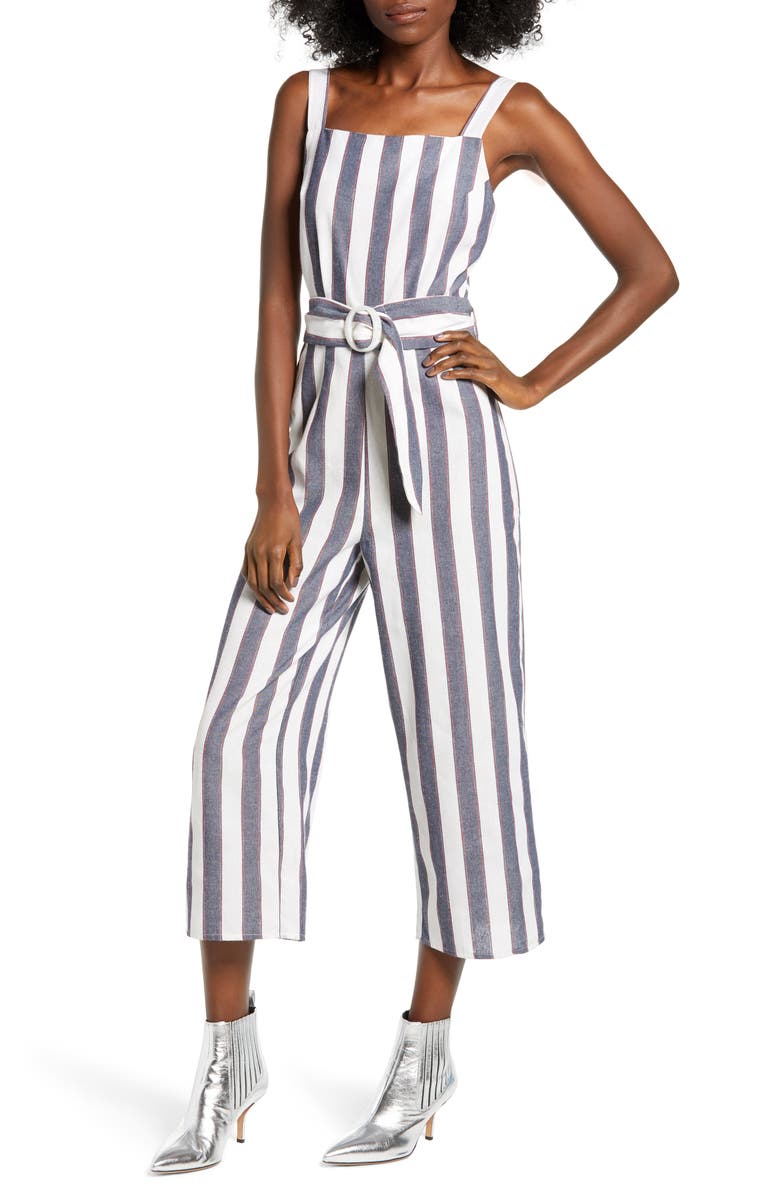 The Fifth Label Stripe Crop Jumpsuit, Main, color,