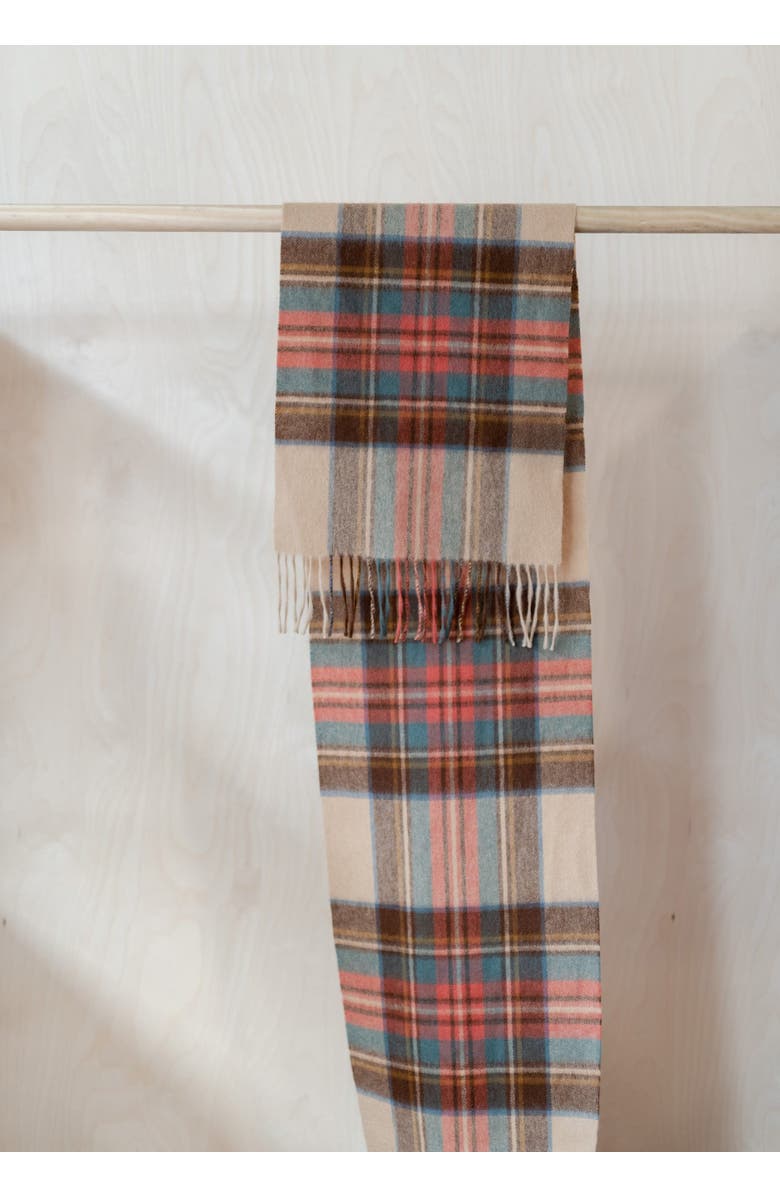 TBCo Lambswool Tartan Scarf, Alternate, color, Stewart Dress Antique
