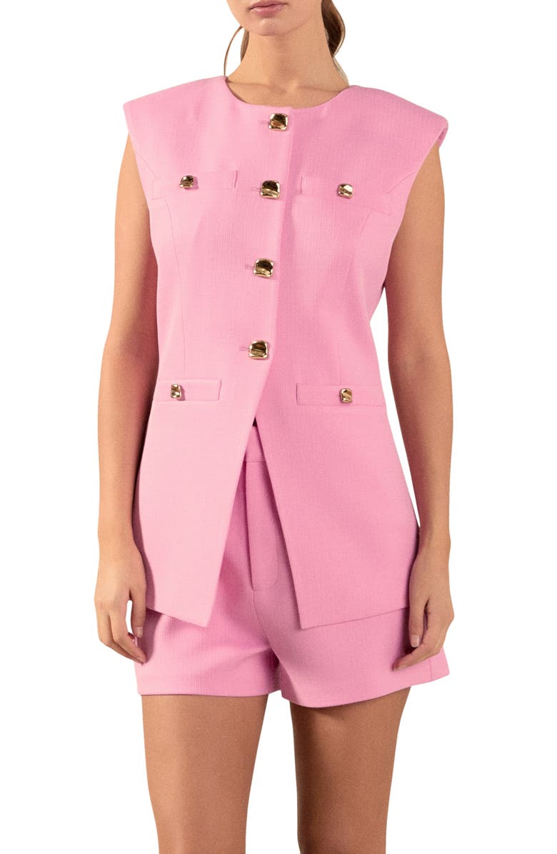 Endless Rose Longline Vest, Main, color, Pink