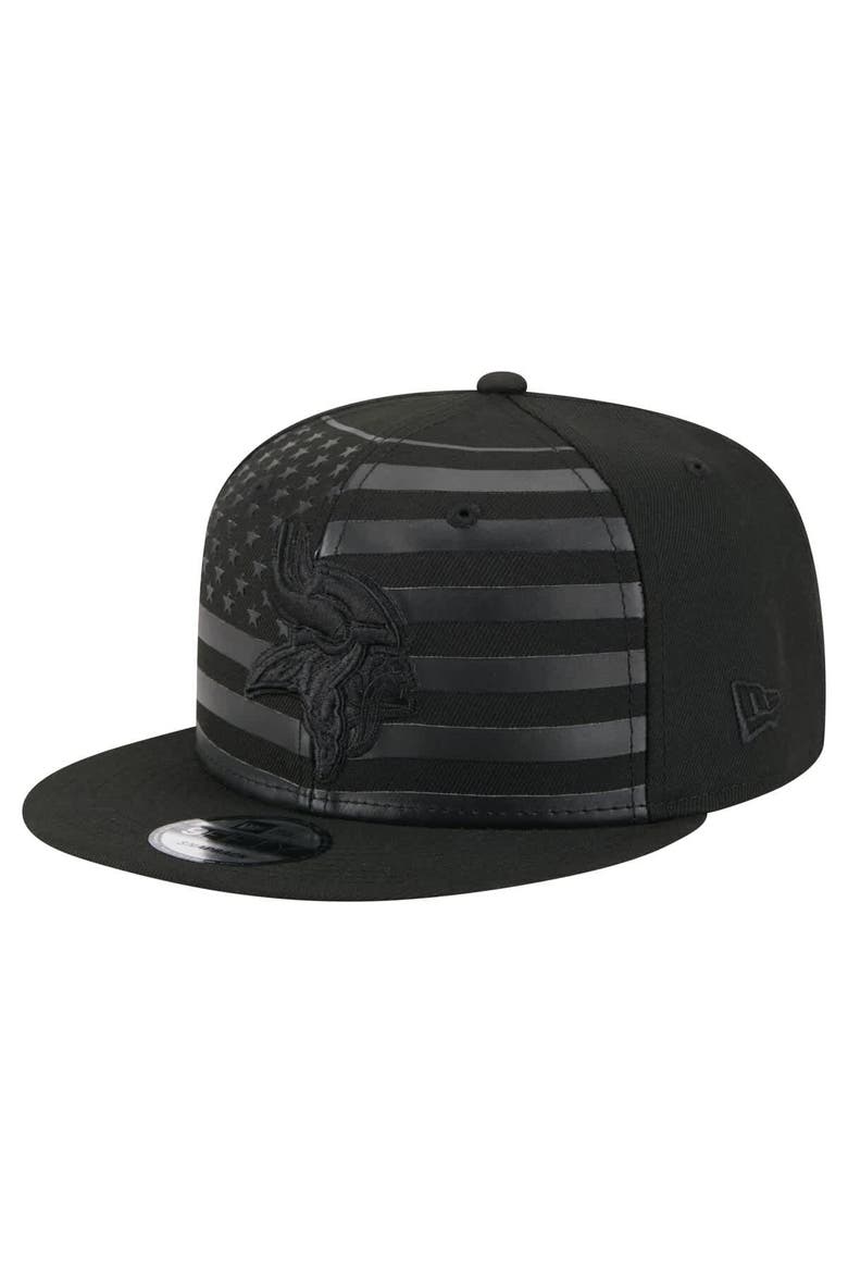 Men's New Era  Black Minnesota Vikings Independent 9FIFTY Snapback Hat, Main, color, Black