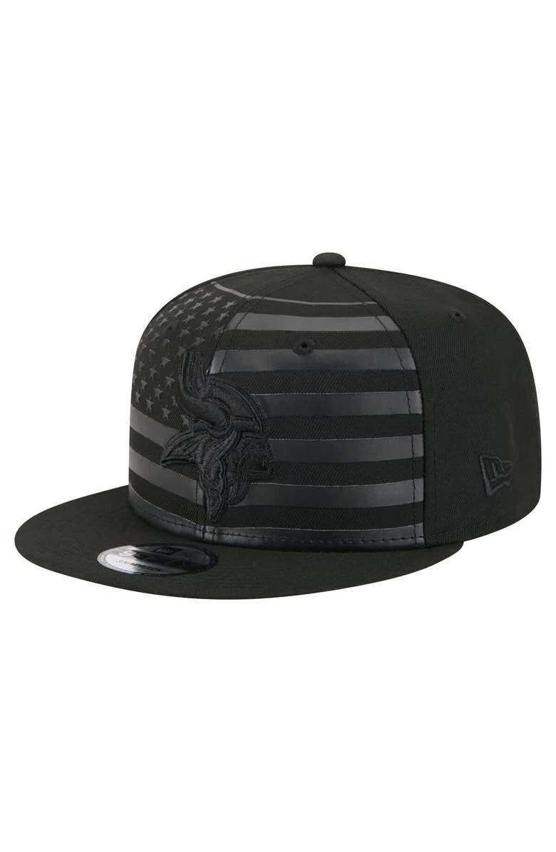 New Era Men's New Era  Black Minnesota Vikings Independent 9FIFTY Snapback Hat, Main, color, 