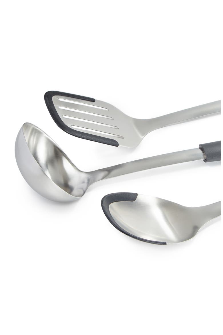 Graphite 3-Piece Stainless Steel Utensil Set, Alternate, color, GREY