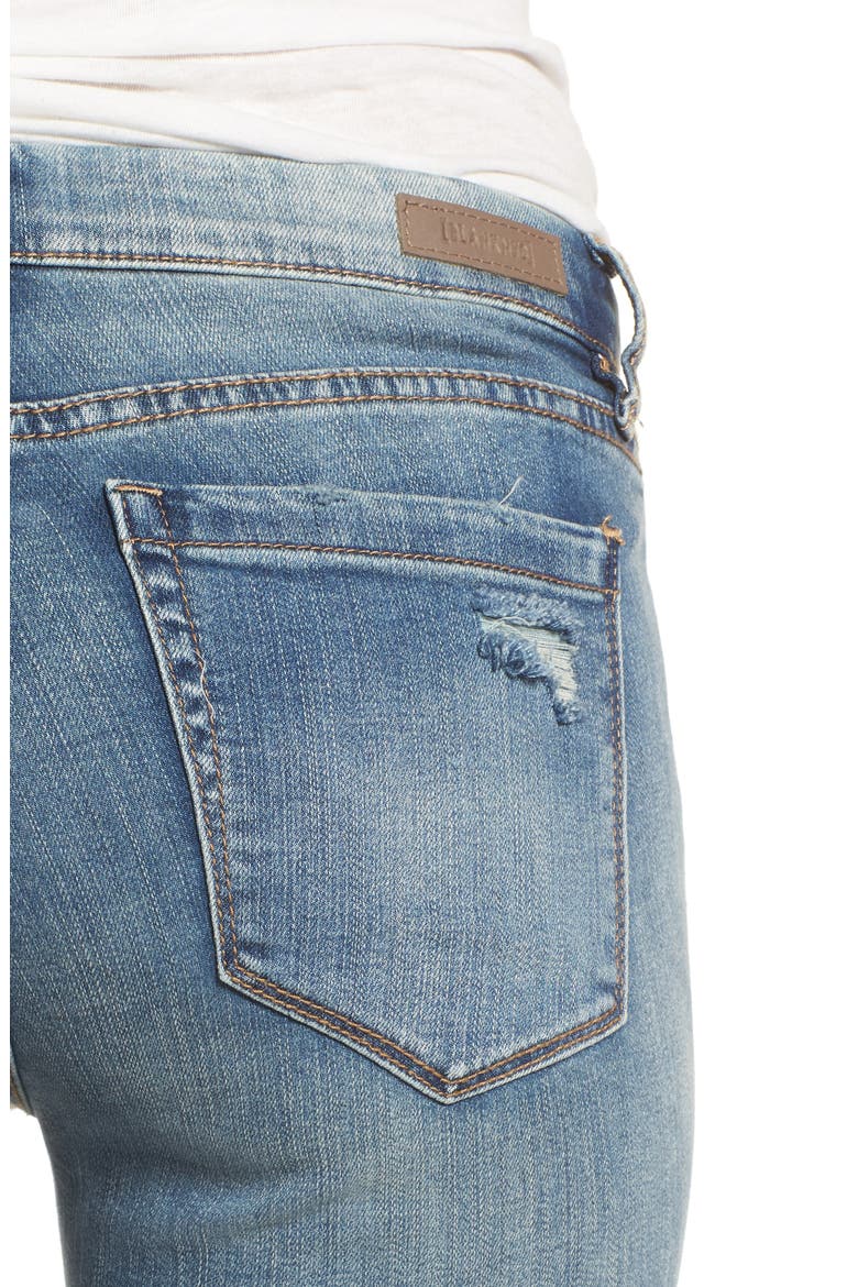 Distressed High Waist Skinny Jeans, Alternate, color, SHOT NOT