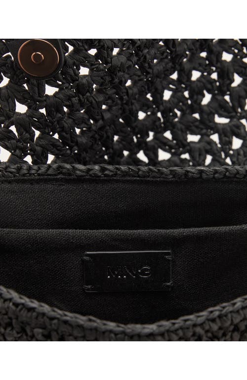 Mango Woven Straw In Black