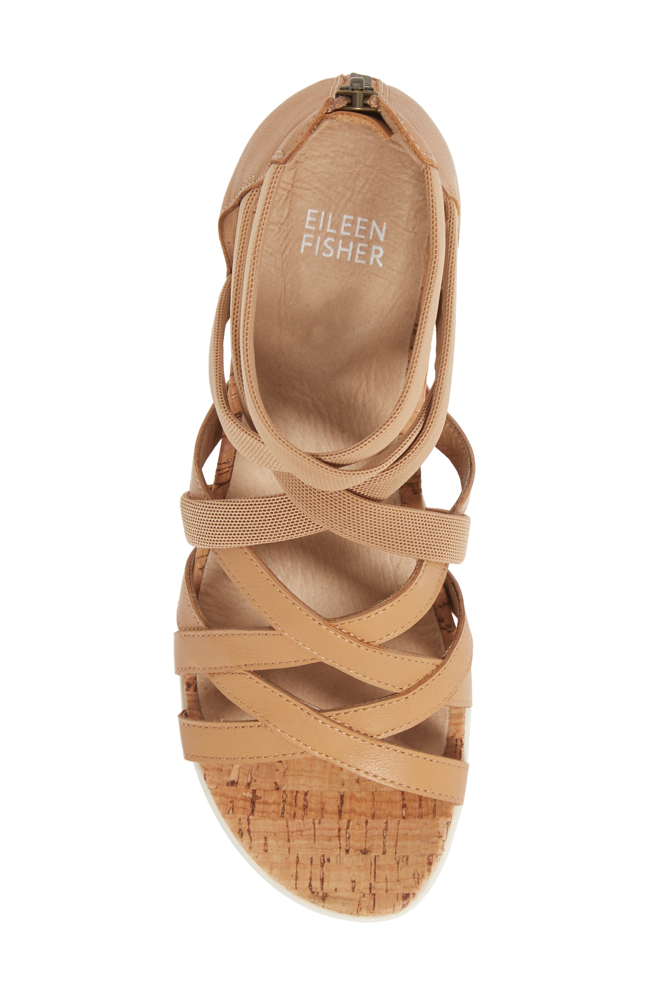 Eileen Fisher Verge Sandal, Alternate, color, Sand Leather