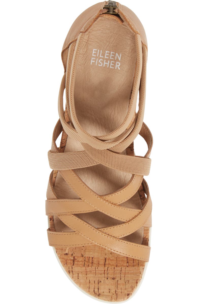 Eileen Fisher Verge Sandal, Alternate, color, Sand Leather