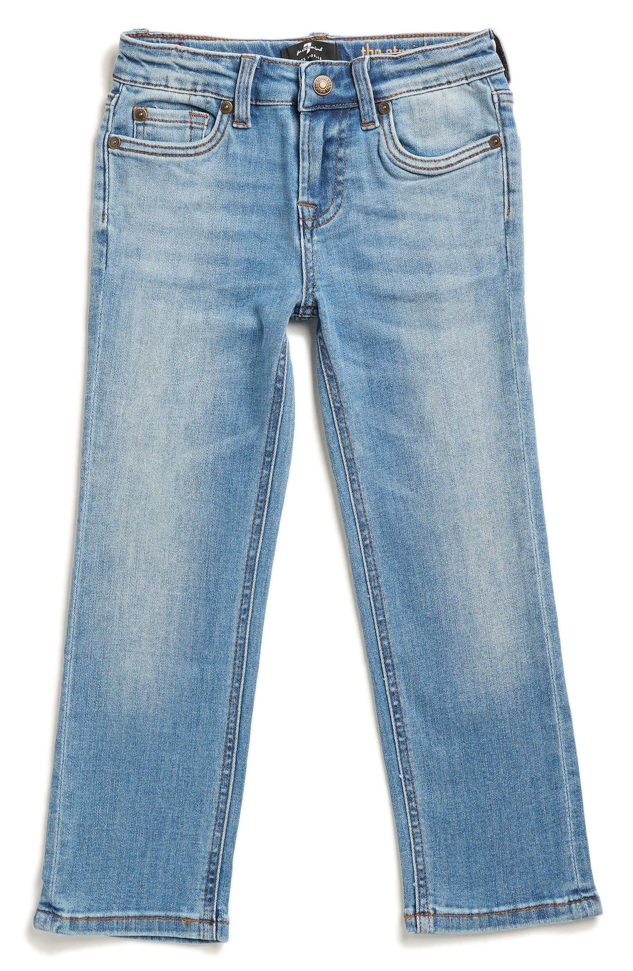 7 For All Mankind Kids' Stretch Straight Leg Jeans