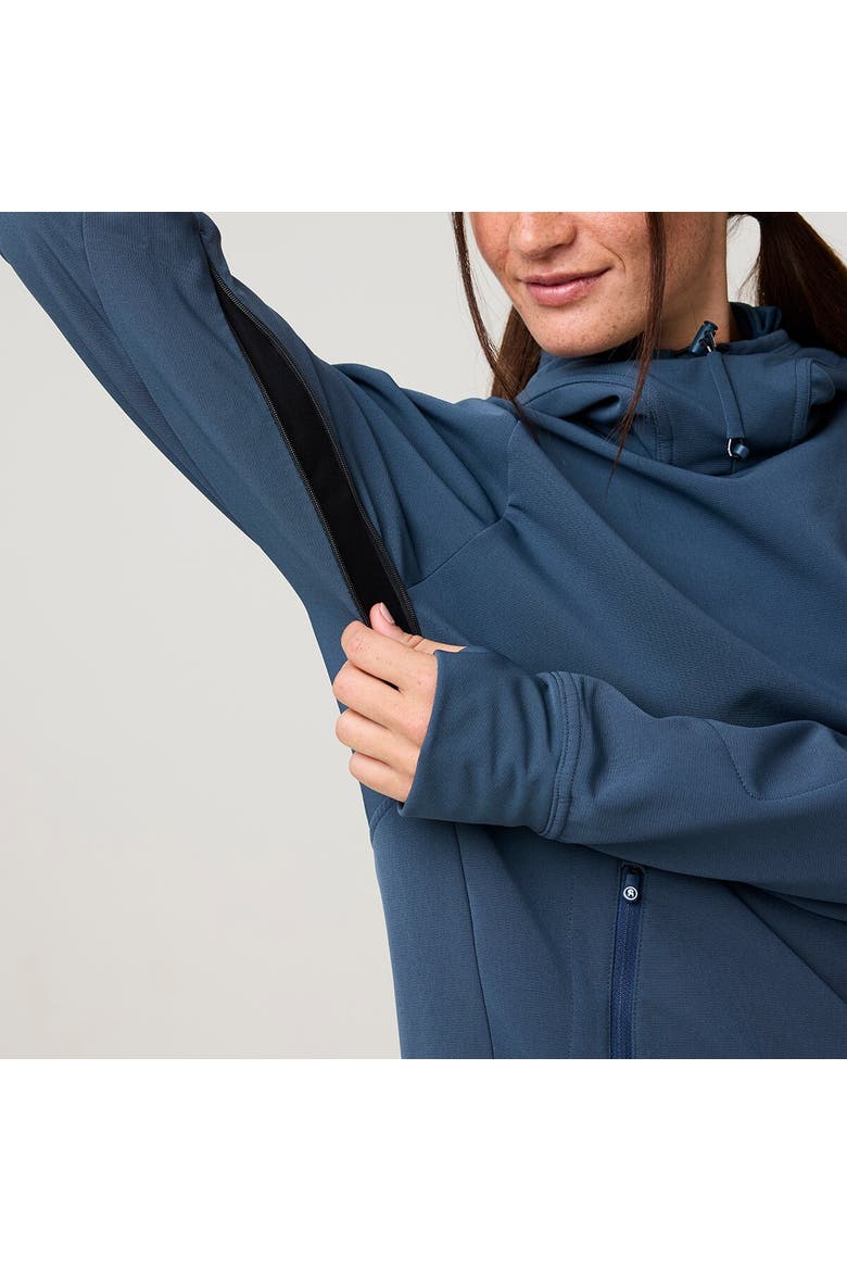 Destination Softshell Fleece Hoodie - Men's, Alternate, color, Midnight Blue