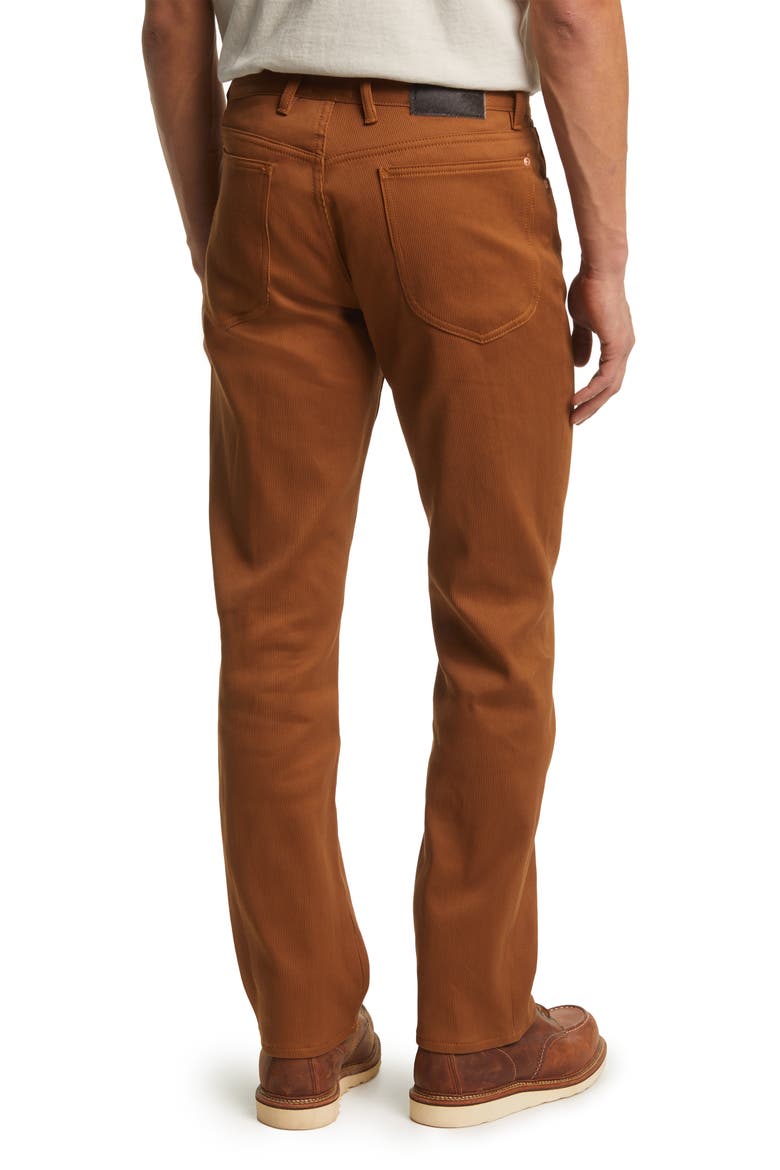 Five Pocket Slim Straight Leg Corduroy Pants, Alternate, color, BAY BROWN