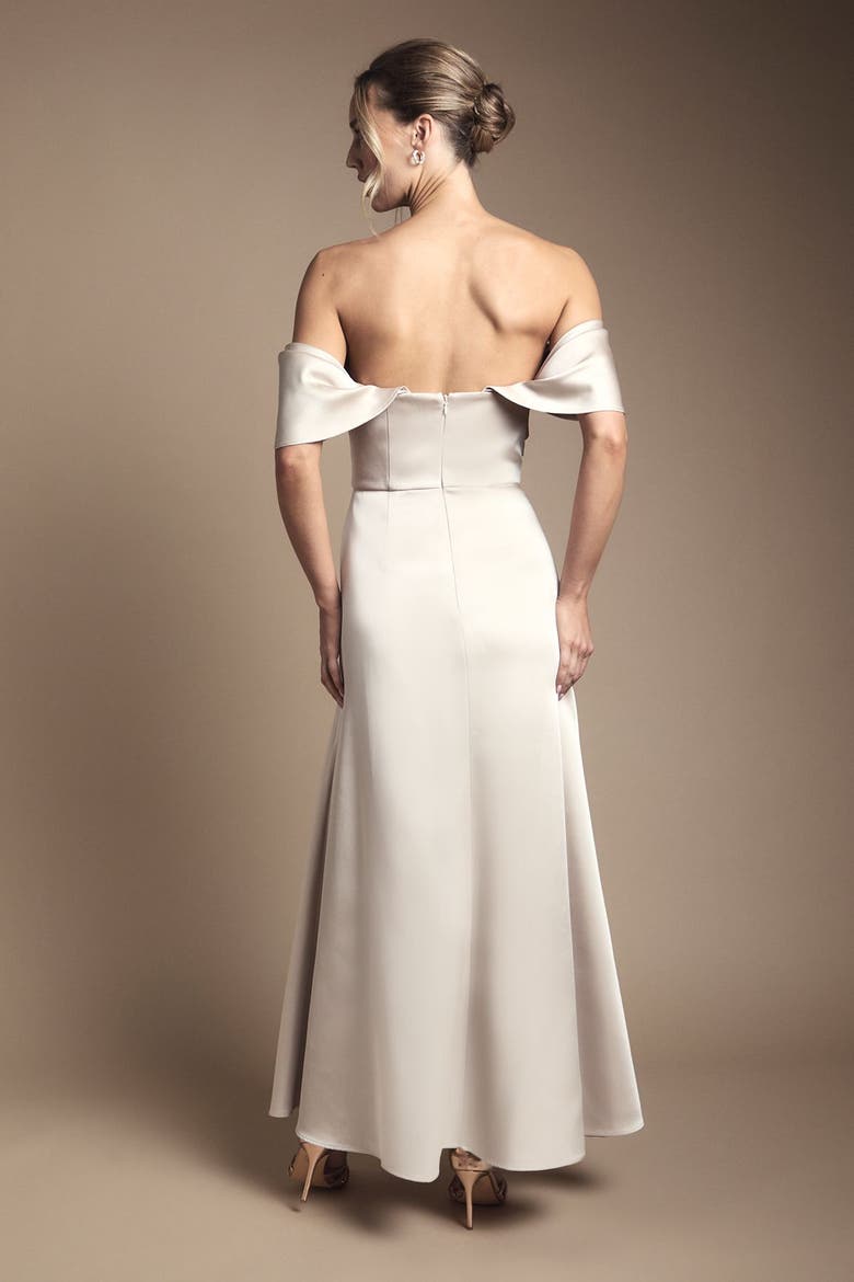 Bandeau Maxi Dress, Alternate, color, Champagne