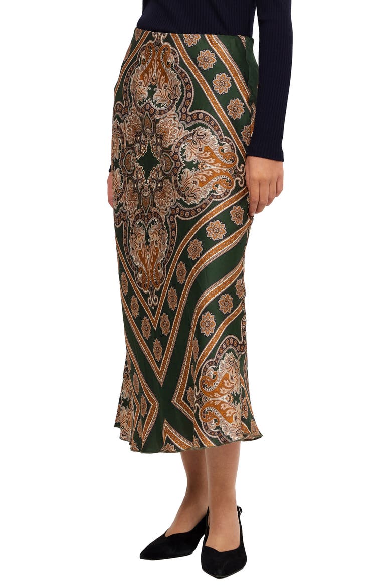 Bias Cut Midi Skirt, Alternate, color, PRINT