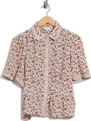 MAX STUDIO Short Sleeve Button-Up Shirt