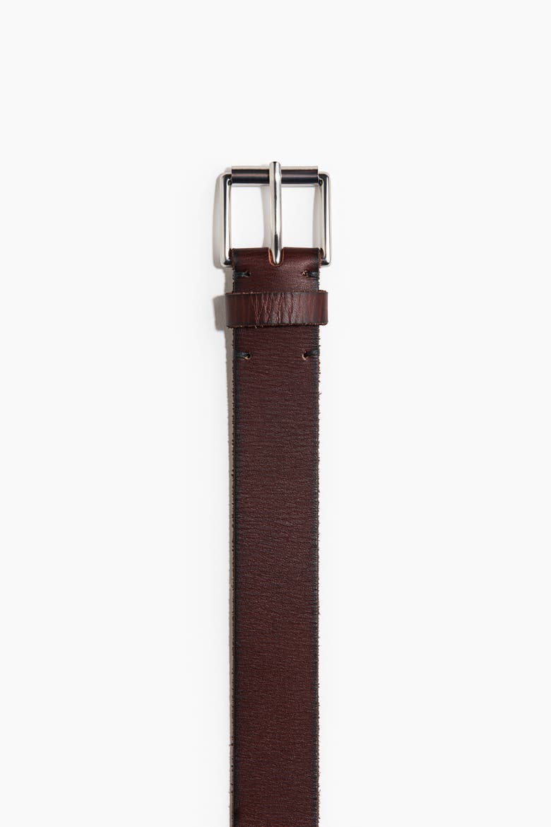 Leather Belt, Alternate, color, Brown